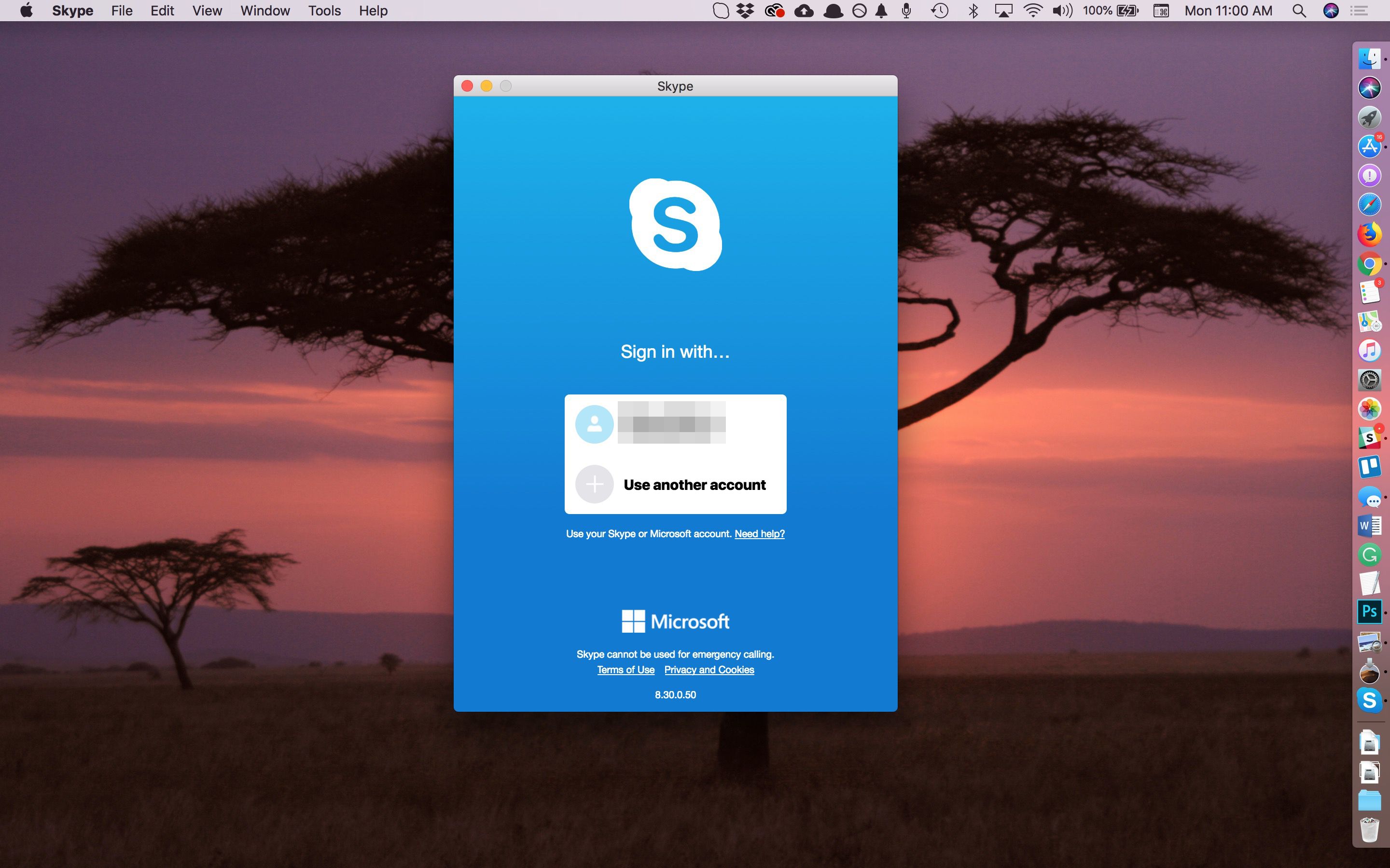 skype for mac 8.1