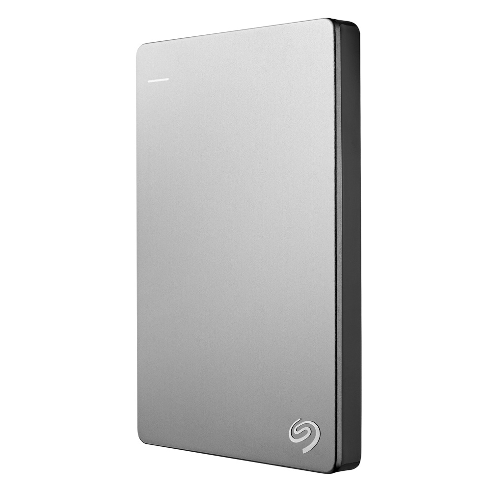 seagate - backup plus slim for mac 1tb external usb 3.0 portable hard drive - silver/black